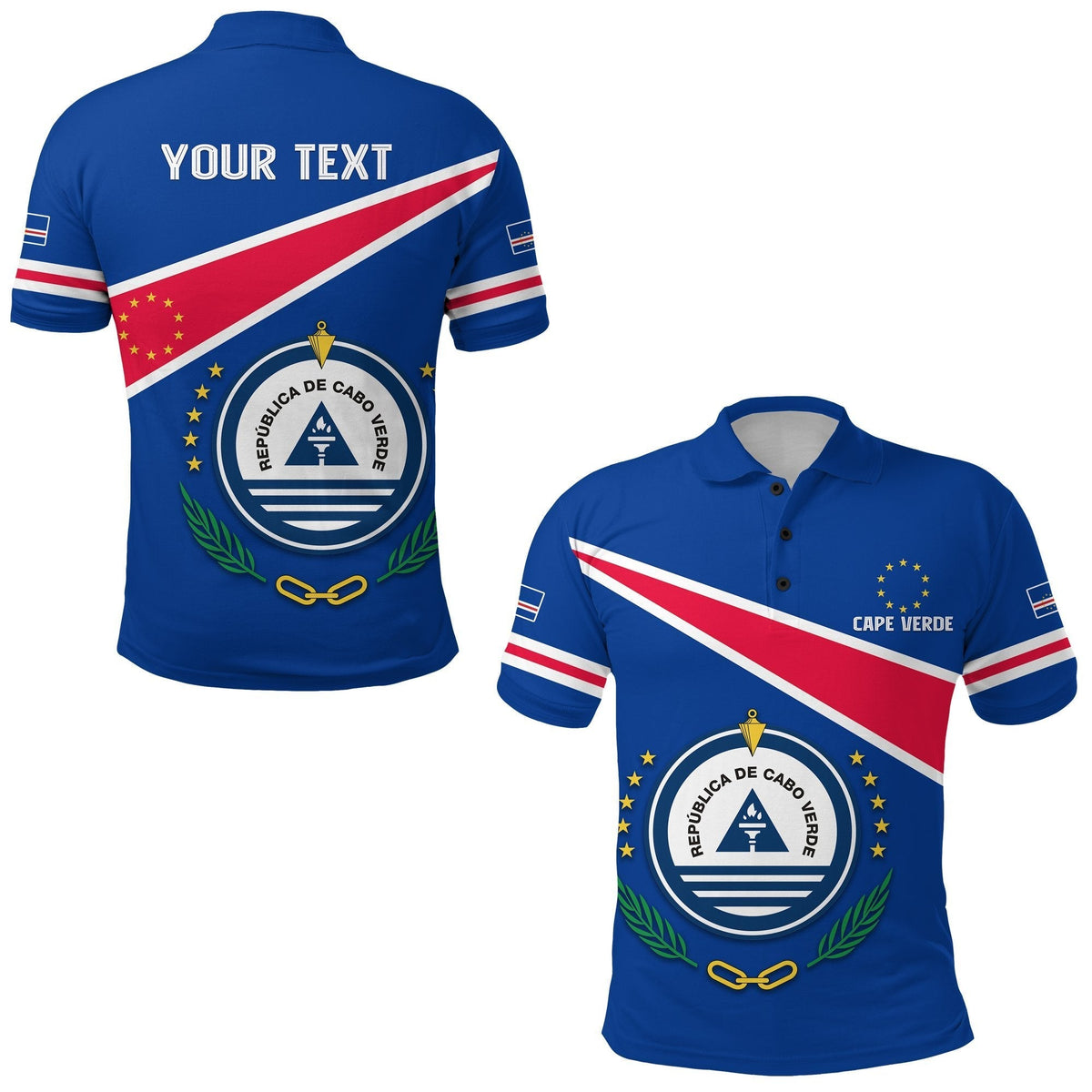 Custom Cape Verde Polo Shirt Flag Cape Verde Lovers LT13 - Wonder Print Shop