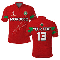 (Custom Text and Number) Morocco Football Polo Shirt Champions World Cup New History LT13 - Wonder Print Shop