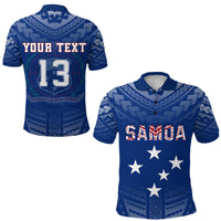 Custom Samoa Polo Shirt Simple Custom Polynesian Text and Number LT13 - Wonder Print Shop