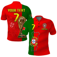 (Custom Text and Number) Portugal Polo Shirt Football 2022 Style Flag Portuguese Champions LT13 - Wonder Print Shop