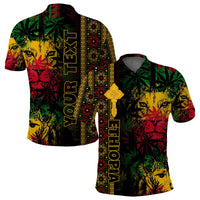 Custom Ethiopia Lion Reggae Polo Shirt Ethiopian Cross LT13 - Wonder Print Shop