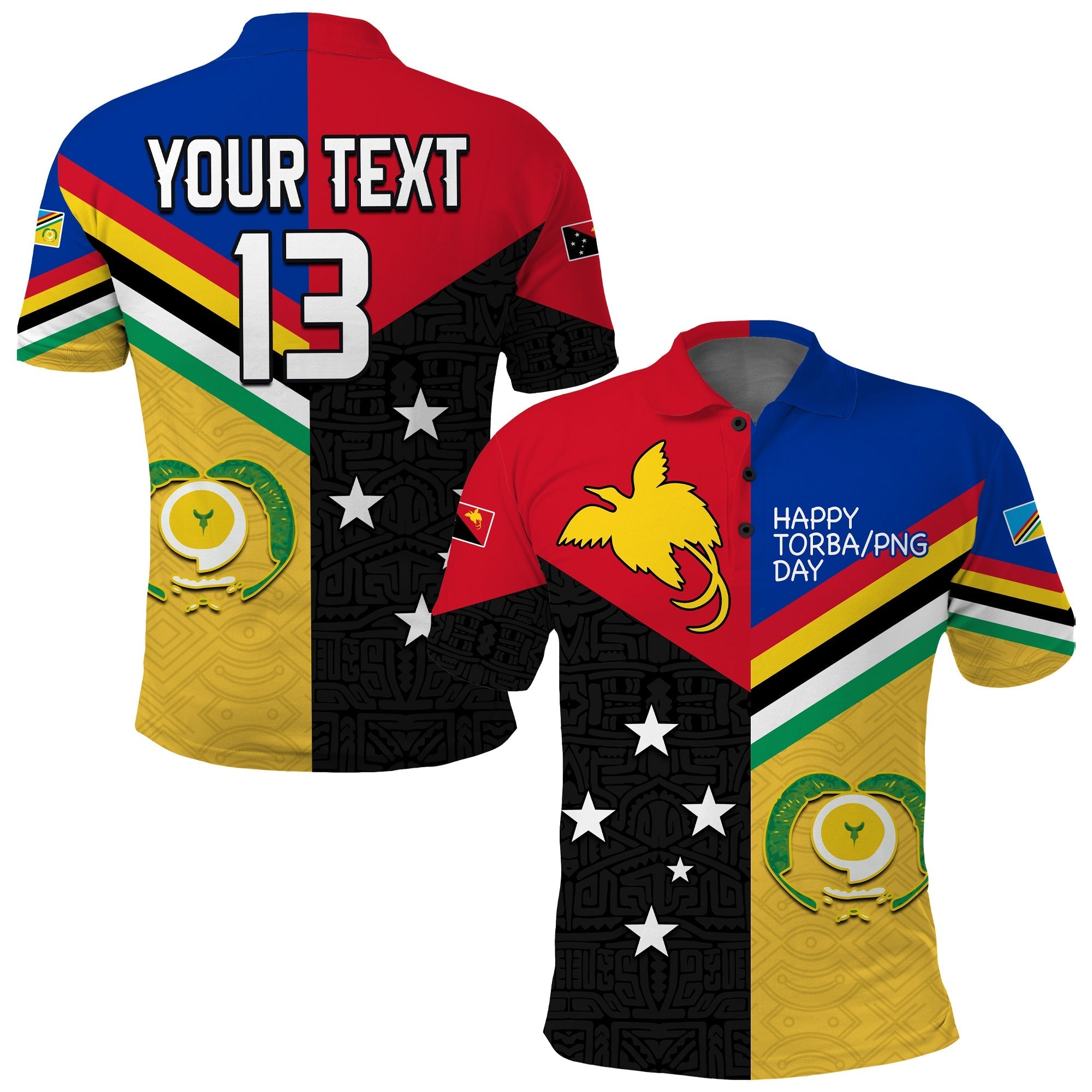 Custom Text and Number Torba PNG Day Polo Shirt 2022 Simple Polynesia LT13 - Wonder Print Shop
