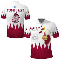 Custom Qatar Polo Shirt Happy National Day Style Flag LT13 - Wonder Print Shop
