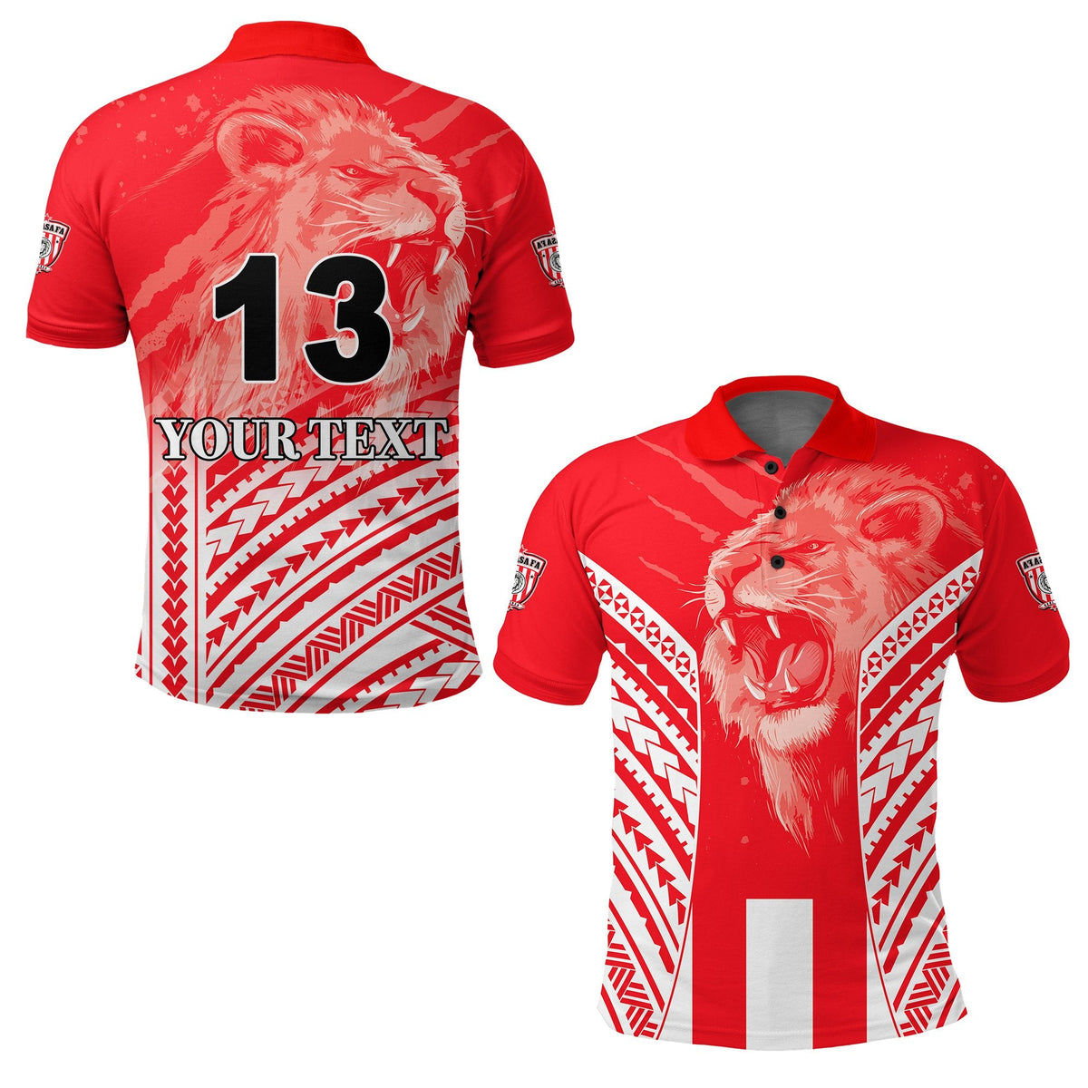 Custom LABASA Football Polo Shirt Strong Lion Of Custom Fiji Text and Number LT13 - Wonder Print Shop