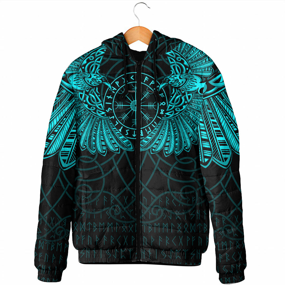 viking-clothing-viking-odins-celtic-two-ravens-cyan-version-padded-hooded-jacket