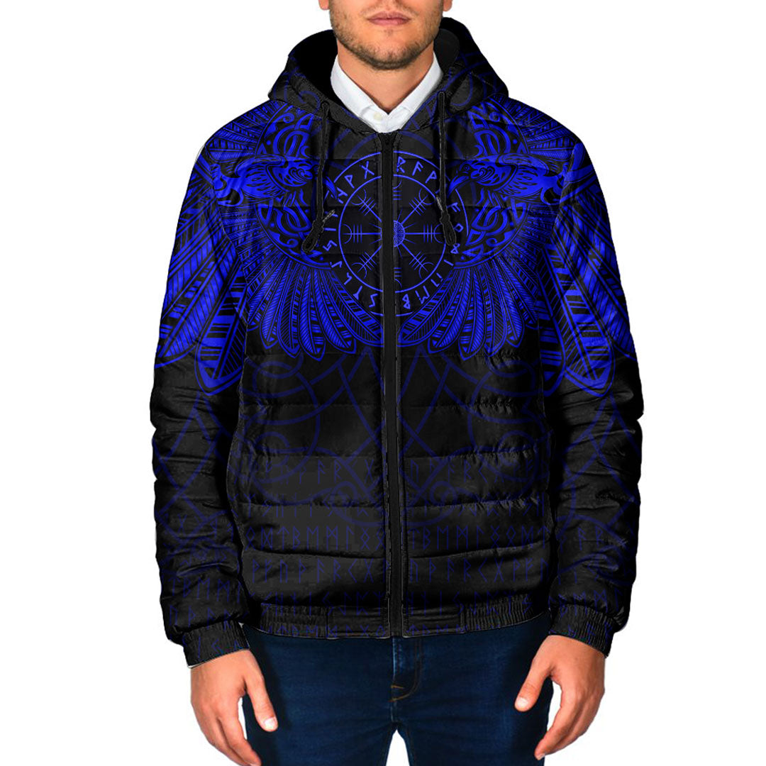viking-clothing-viking-odins-celtic-two-ravens-blue-version-padded-hooded-jacket