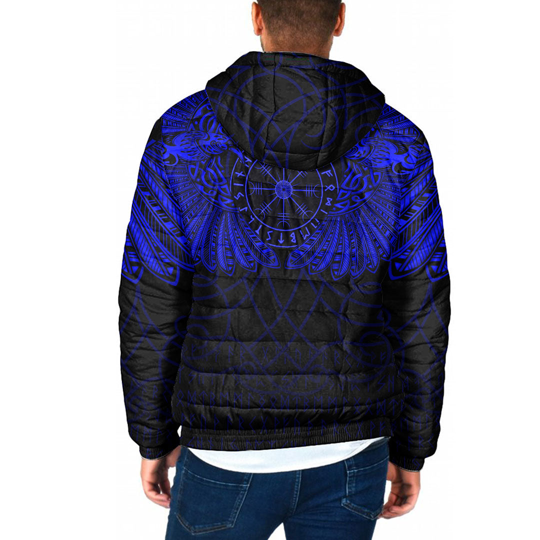 viking-clothing-viking-odins-celtic-two-ravens-blue-version-padded-hooded-jacket
