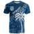 Custom Tapa Pattern with Palm Tree Fiji Rugby T Shirt - Wonder Print Shop