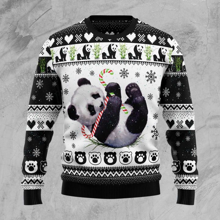 Panda Xmas Ugly Christmas Sweater - Wonder Print Shop