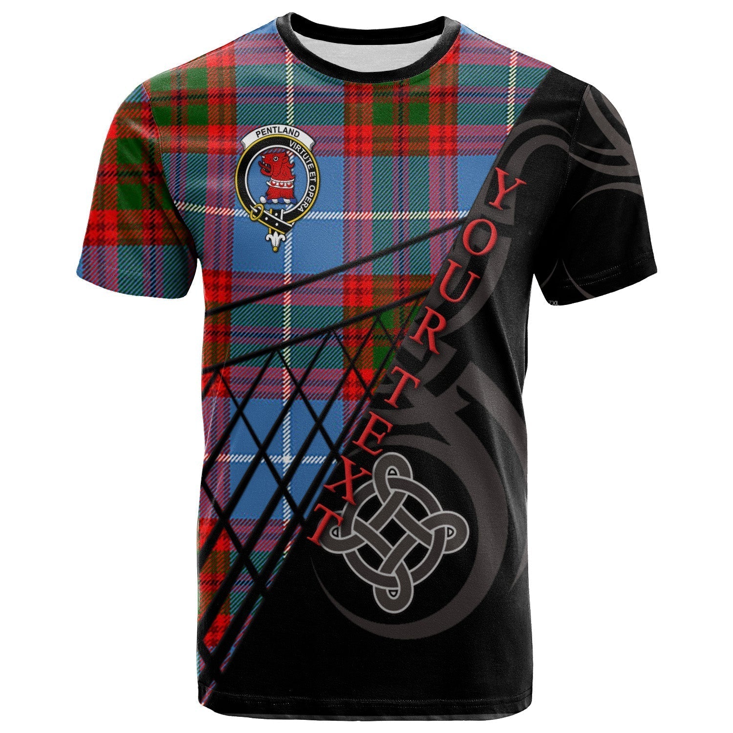 scottish-pentland-clan-crest-tartan-pattern-celtic-t-shirt
