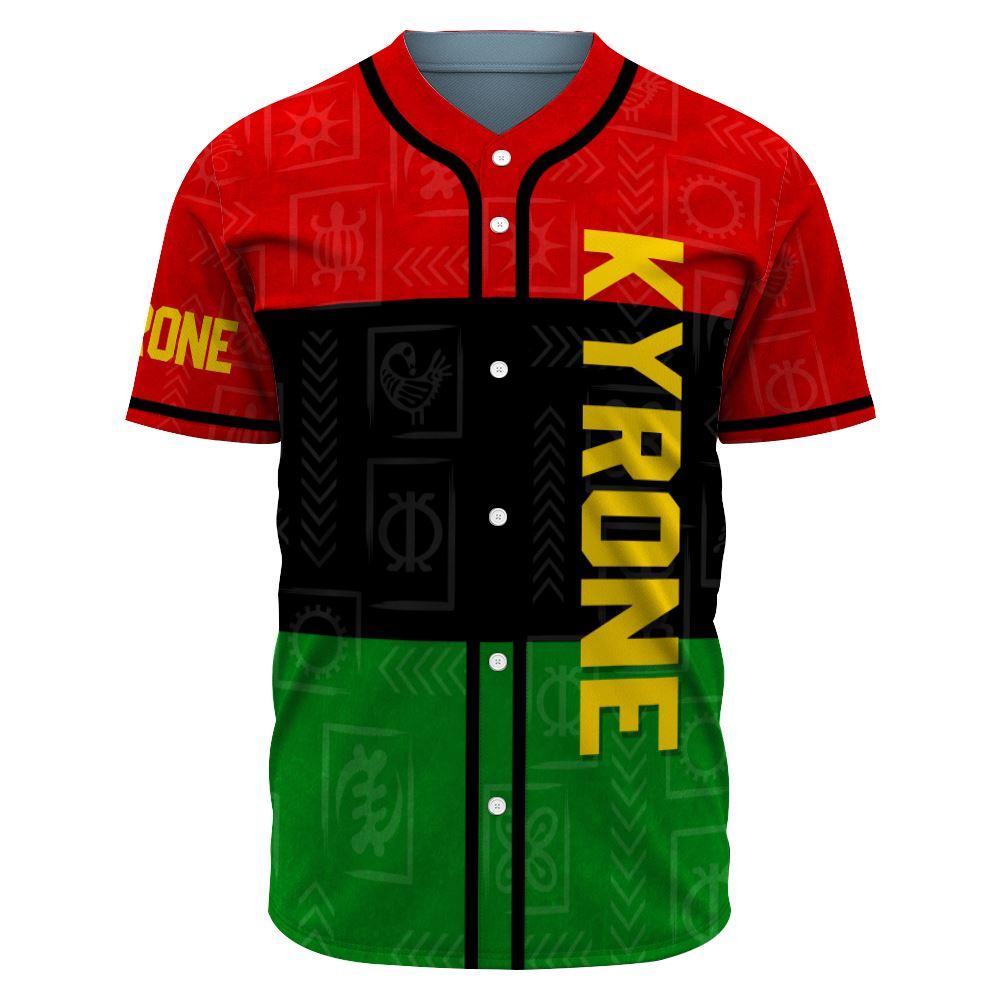 African Baseball Jersey - Personalised Pan Africa - Wonder Print Shop