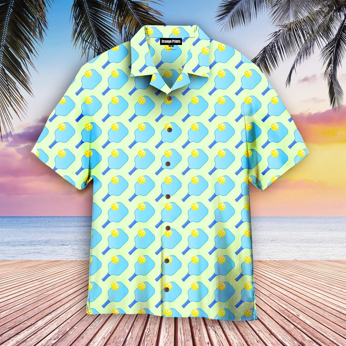 Pickleball Blue Nature Hawaiian Shirt - Wonder Print Shop