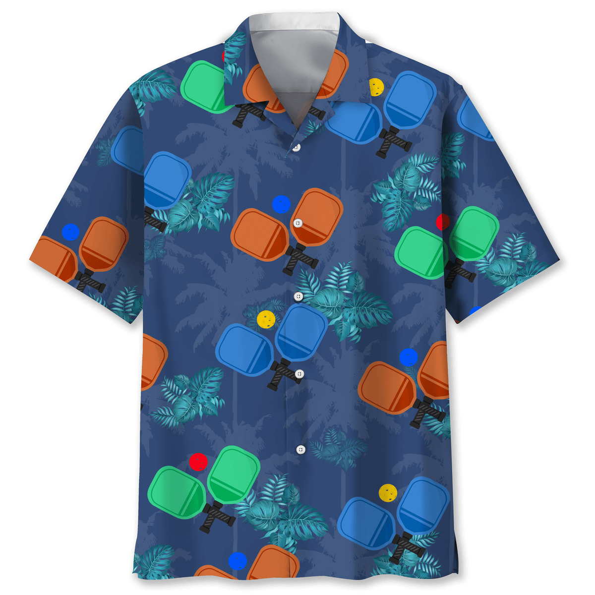Pickleball Tropical Hawaiian Shirt - Wonder Print Shop