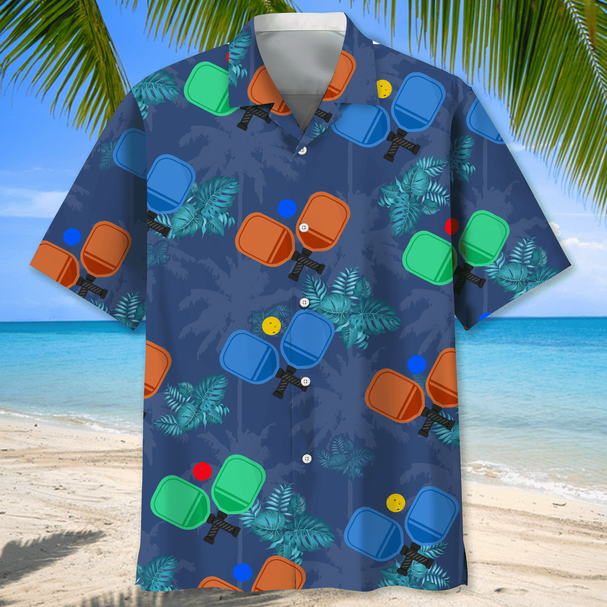 Pickleball Tropical Hawaiian Shirt - Wonder Print Shop