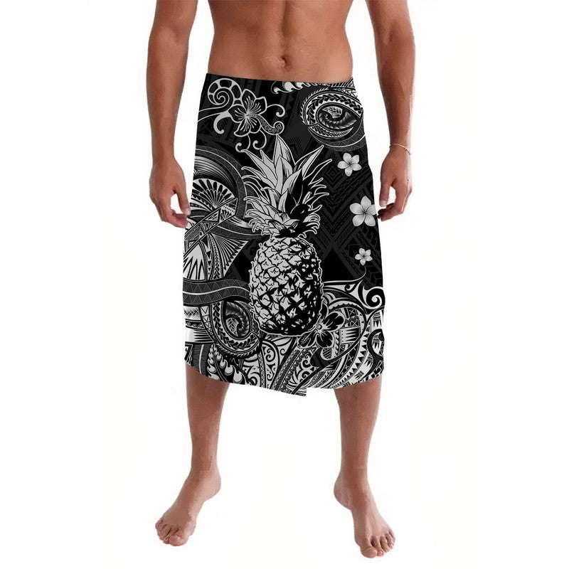 Hawaii Pineapple Polynesian Lavalava Unique Style - Black LT8 - Wonder Print Shop