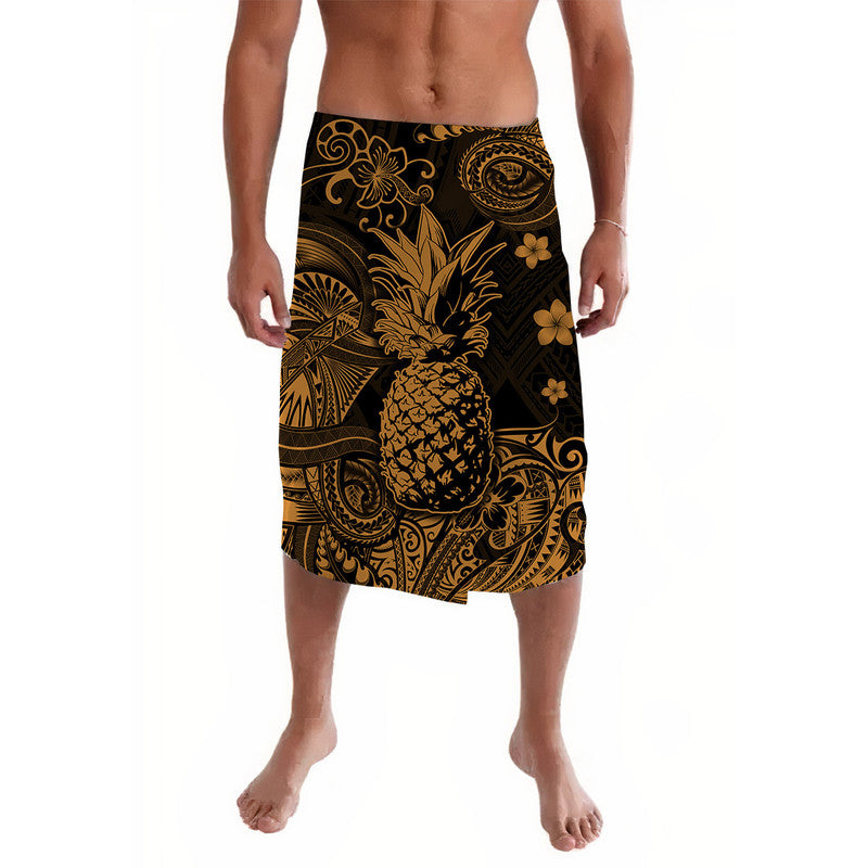Hawaii Pineapple Polynesian Lavalava Unique Style - Gold LT8 - Wonder Print Shop