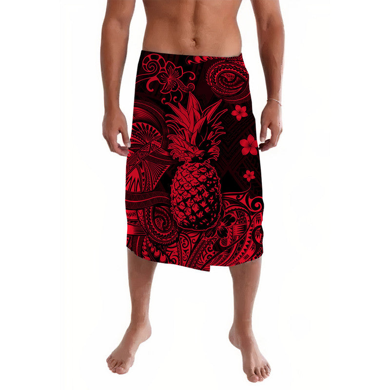 Hawaii Pineapple Polynesian Lavalava Unique Style - Red LT8 - Wonder Print Shop