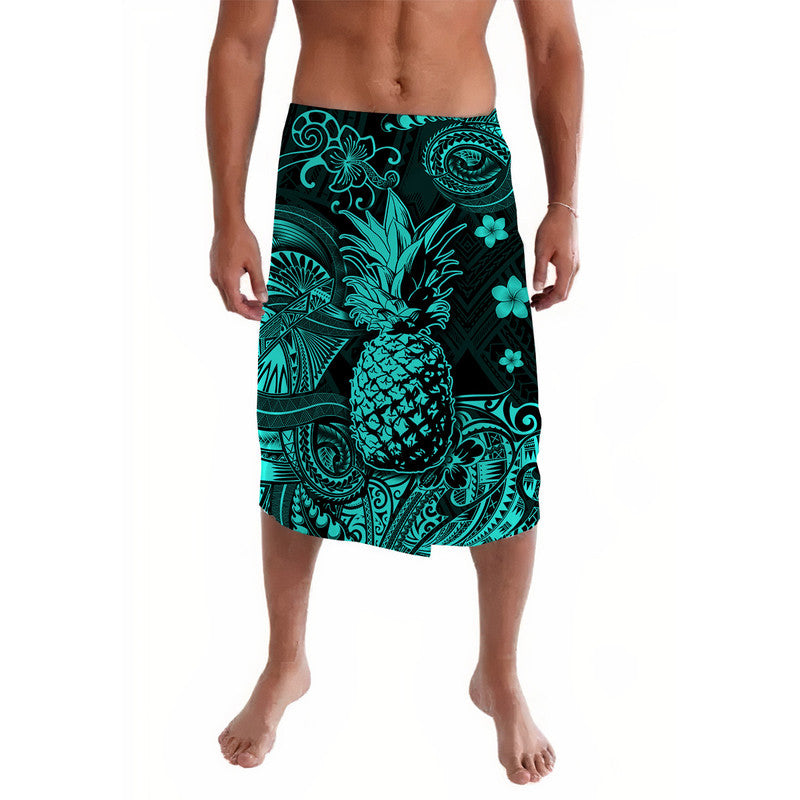 Hawaii Pineapple Polynesian Lavalava Unique Style - Turquoise LT8 - Wonder Print Shop