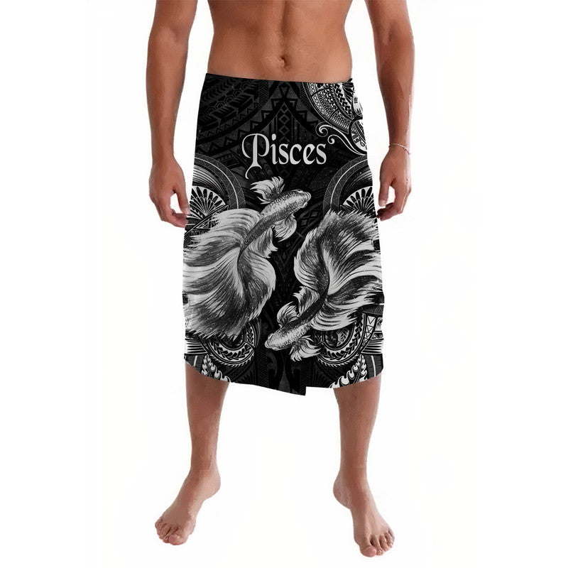 Pisces Zodiac Polynesian Lavalava Unique Style - Black LT8 - Wonder Print Shop