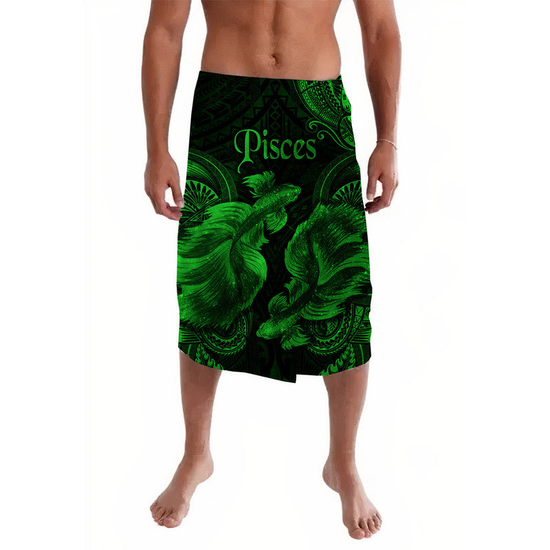 Pisces Zodiac Polynesian Lavalava Unique Style - Green LT8 - Wonder Print Shop