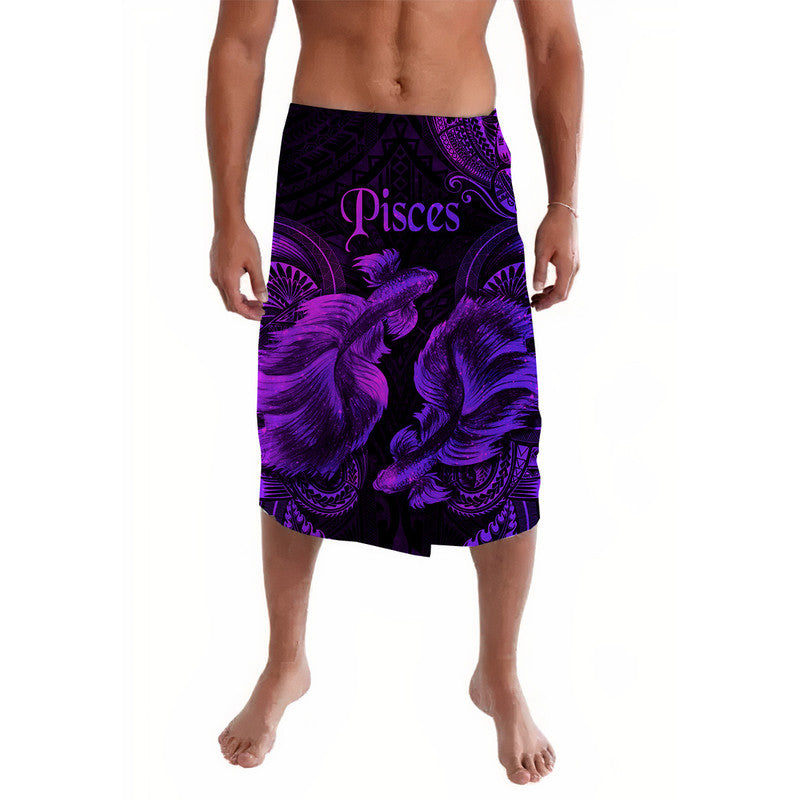 Pisces Zodiac Polynesian Lavalava Unique Style - Purple LT8 - Wonder Print Shop