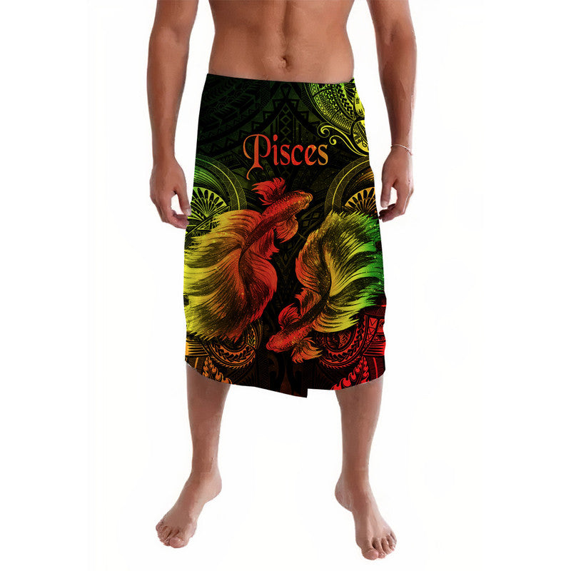 Pisces Zodiac Polynesian Lavalava Unique Style - Reggae LT8 - Wonder Print Shop