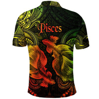 Pisces Zodiac Polynesian Polo Shirt Unique Style Reggae LT8 - Wonder Print Shop