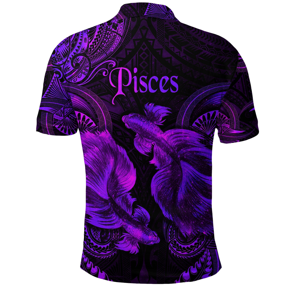 Pisces Zodiac Polynesian Polo Shirt Unique Style Purple LT8 - Wonder Print Shop