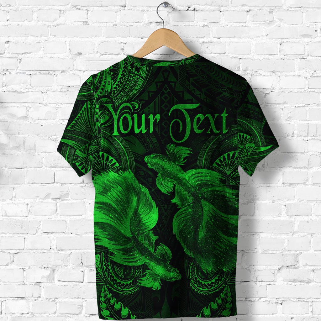 Custom Pisces Zodiac Polynesian T Shirt Unique Style Green LT8 - Wonder Print Shop