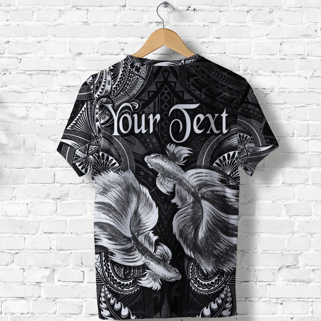 Custom Pisces Zodiac Polynesian T Shirt Unique Style Black LT8 - Wonder Print Shop