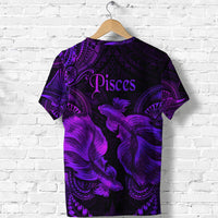 Pisces Zodiac Polynesian T Shirt Unique Style Purple LT8 - Wonder Print Shop