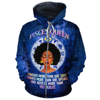 African Hoodie Pisces Queen Fleece Hoodie - Wonder Print Shop