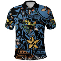 Plumeria Curve Polynesian Polo Shirt - Wonder Print Shop