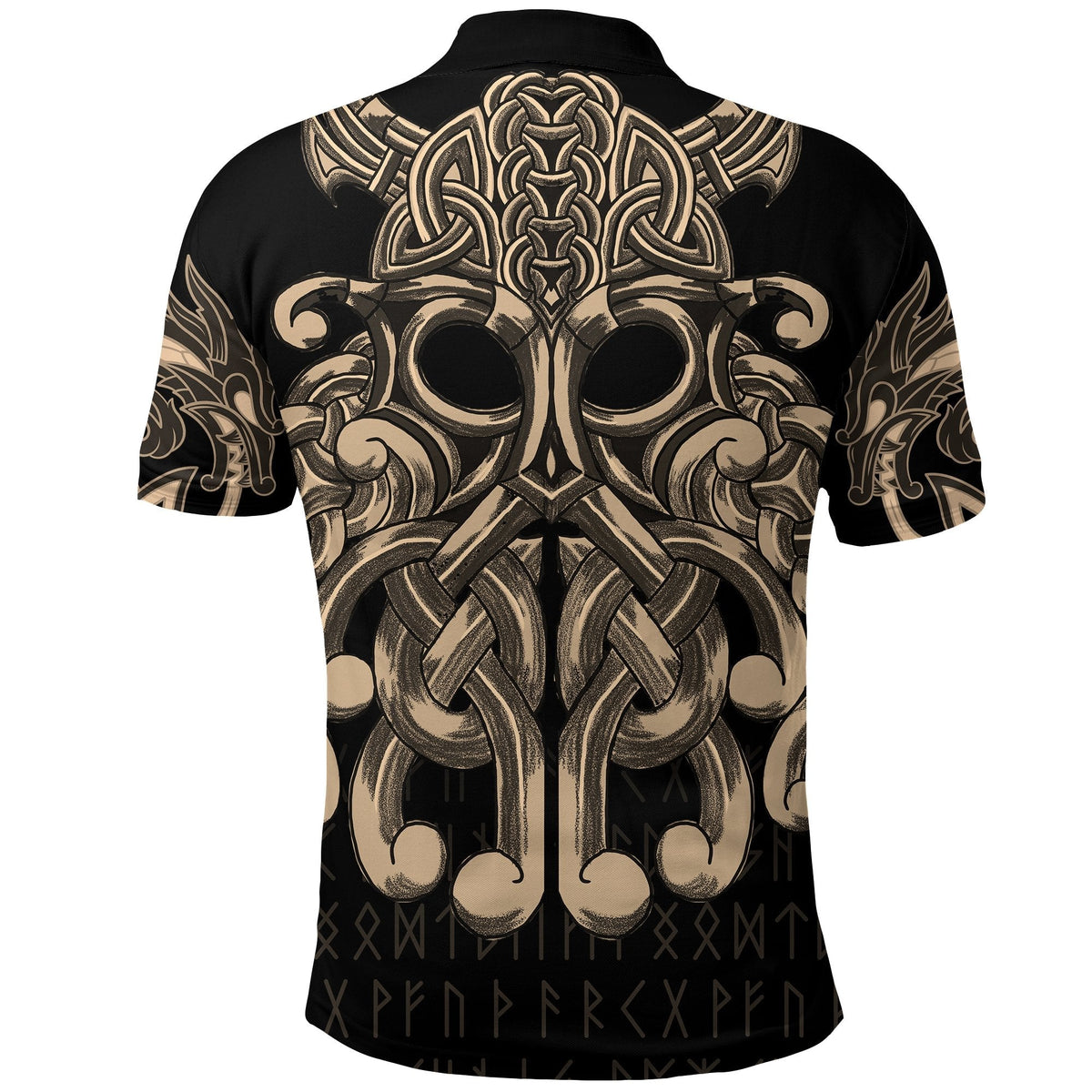 Viking Polo Shirt Chest Tattoo All Over Print RLT12 - Wonder Print Shop