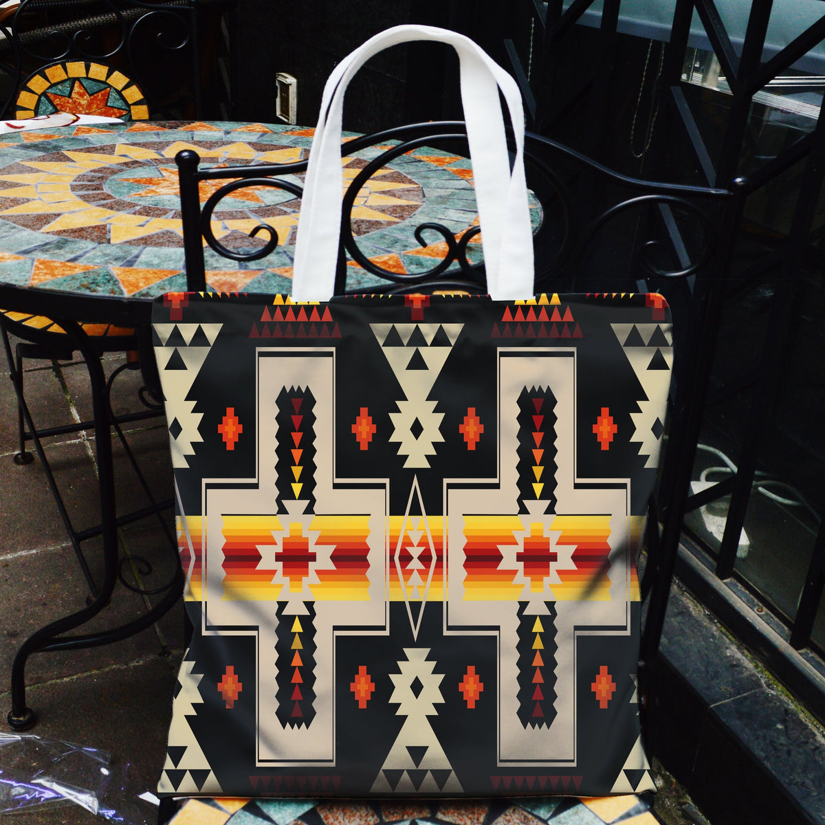black-tribe-design-native-american-pocket-canvas-bag