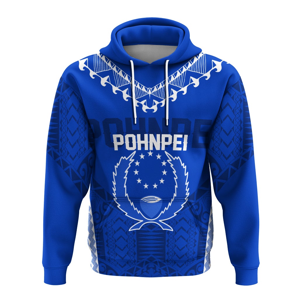 Custom FSM Pohnpei Heart Shape Hoodie Micronesia Pattern - Wonder Print Shop