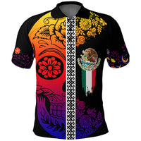 Mexican Dia de Muertos Sugar Skull Polo Shirt Viva Mexico - Wonder Print Shop