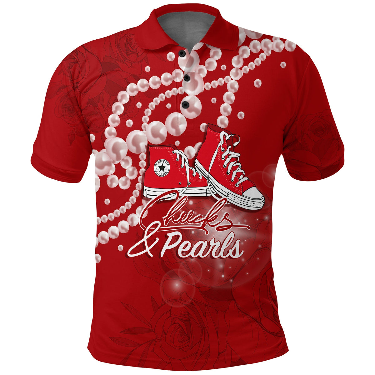 Womxns History Month Polo Shirt Chucks and Pearls Change The World - Wonder Print Shop