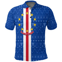 Cape Verde Ankara Pattern Polo Shirt Kabu Verdi Flag Simple Style - Wonder Print Shop