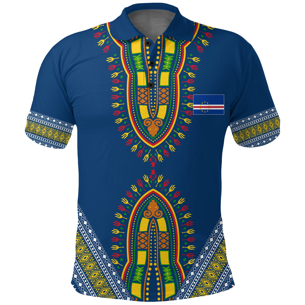 Kabu Verdi Dashiki Design Polo Shirt Proud Cape Verdean - Wonder Print Shop