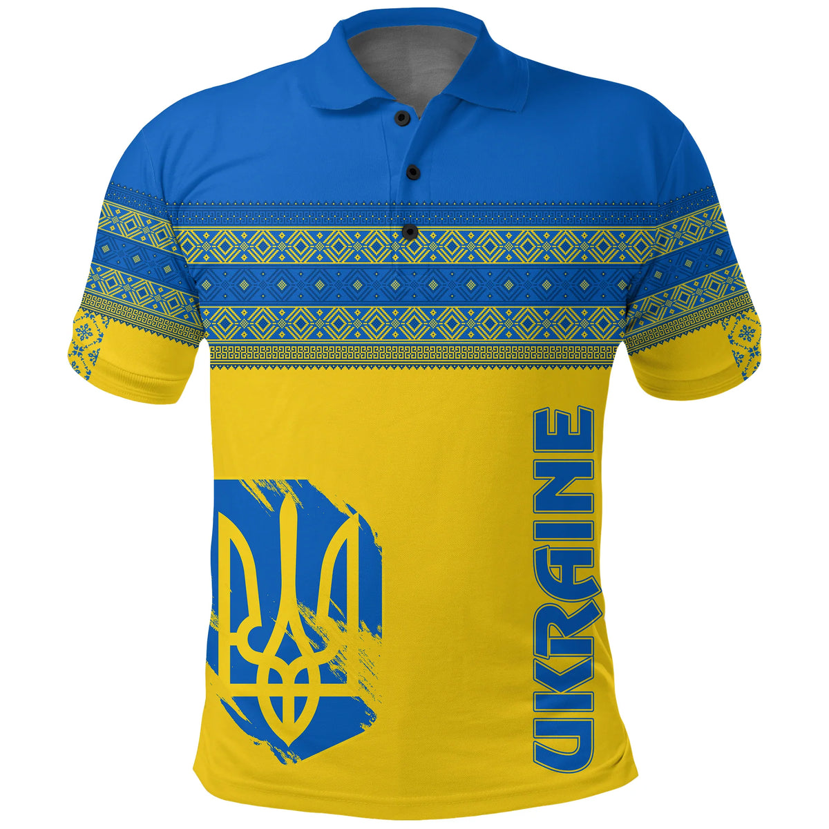 Ukraine Unity Day Polo Shirt Folk Style - Wonder Print Shop