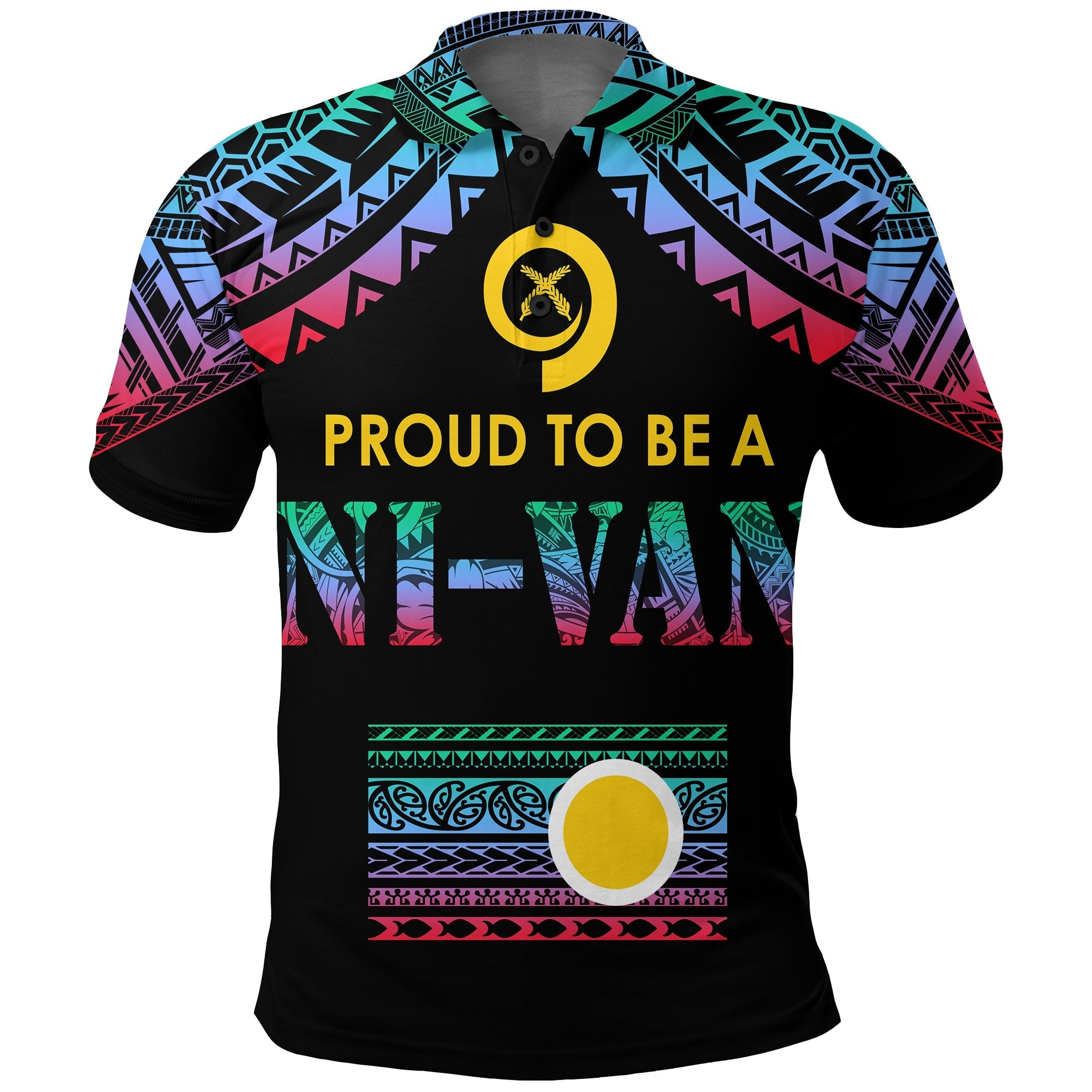 Vanuatu Proud To Be A Ni Van Polynesian Pattern Polo Shirt Shefa Province - Wonder Print Shop
