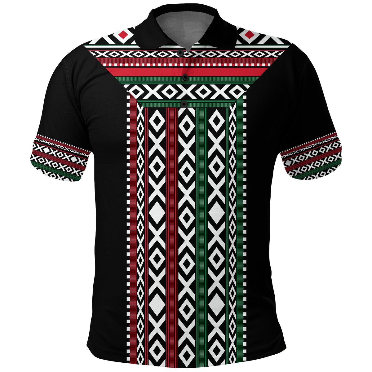 Kuwait Al Sadu Pattern Polo Shirt Modern Style - Wonder Print Shop