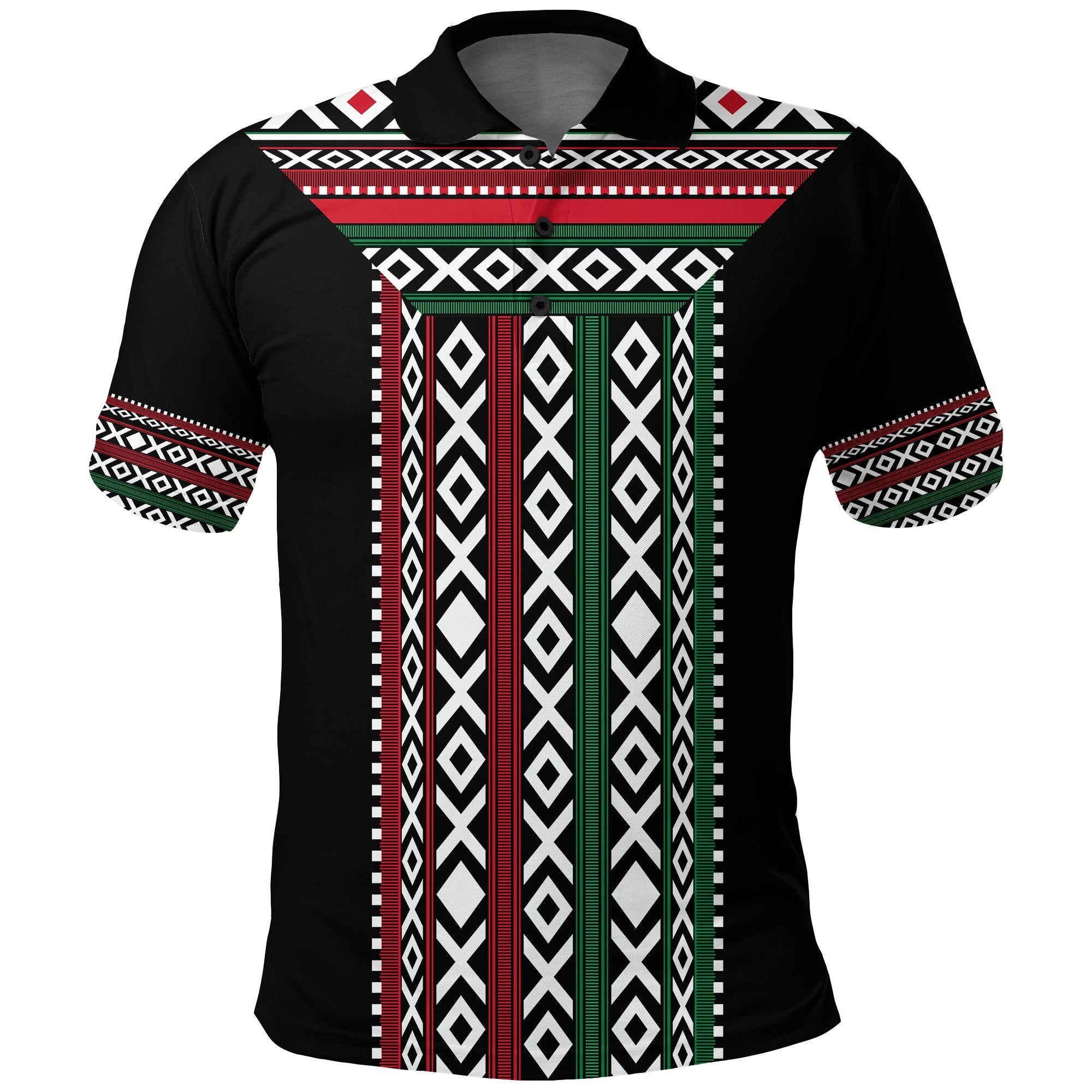 Kuwait Al Sadu Pattern Polo Shirt Modern Style - Wonder Print Shop