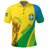 Custom Brazil Polo Shirt Football 2022 Pentacampe o - Wonder Print Shop
