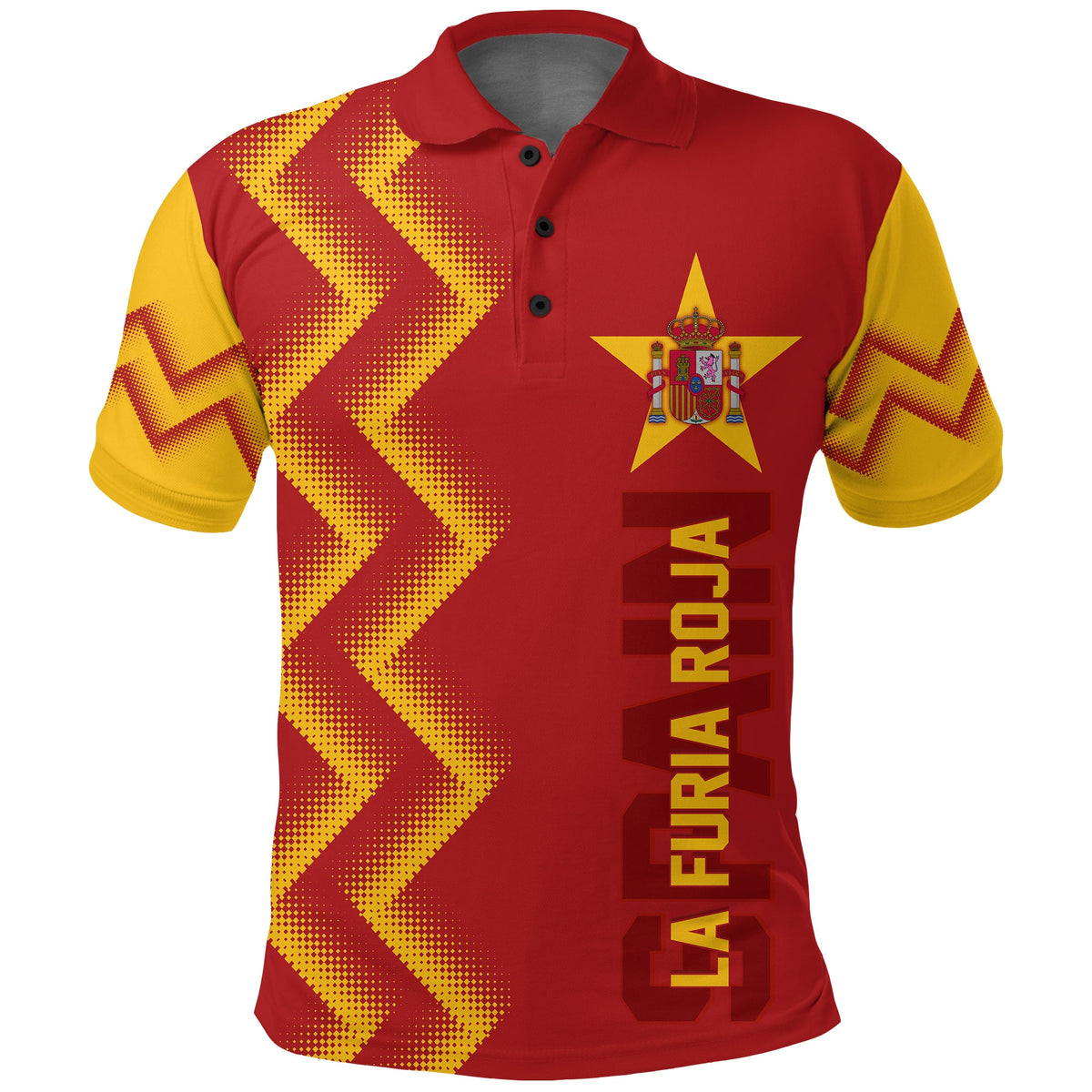 Custom Spain Polo Shirt Football 2022 The Red Fury - Wonder Print Shop