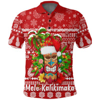 Christmas Hawaii Polo Shirt Mele Kalikimaka Tiki - Wonder Print Shop