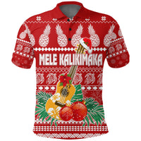 Christmas Hawaii Polo Shirt Mele Kalikimaka Ukulele - Wonder Print Shop