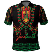 Juneteenth Dashiki Custom Polo Shirt Freedom United Pan African Flag - Wonder Print Shop