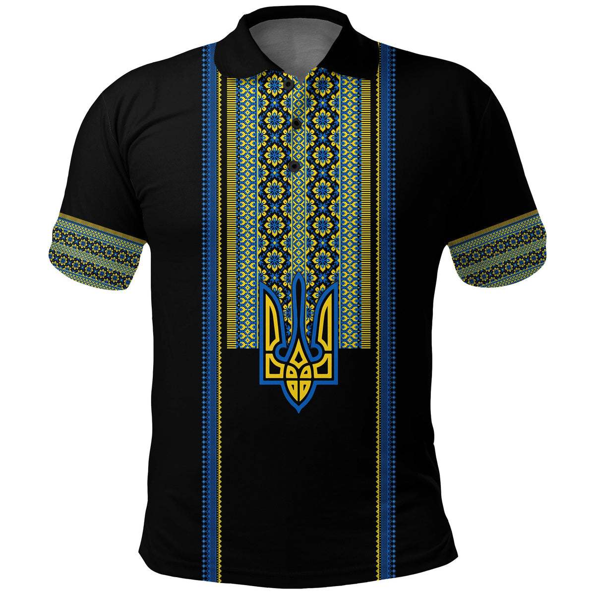 Ukraine Folk Patterns Polo Shirt Unity Day - Wonder Print Shop